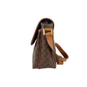 Celine Bag Shoulder Brown Macadam Coated Canvas
